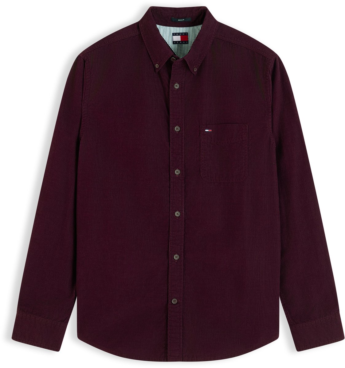 Tommy Jeans Overhemd Tjm Reg Baby Corduroy Shirt Dm0dm23517 V11 Mannen Rood
