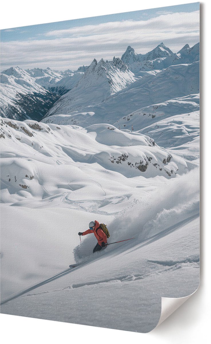 Coloray Polycanvas Wandposter - Winterlandschap, Fotografie - A3 - Bruin Motief - Rechthoek - Canvasposter - Woonkamer, Slaapkamer, Kantoor - Modern