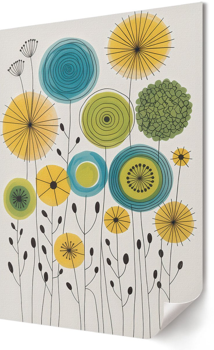 Coloray Polycanvas Poster - Majesteit Van De Bergen, Fotografie - A3 - Blauw Design - Rechthoek - Wandkunst - Woonkamer, Slaapkamer, Kantoor - Modern