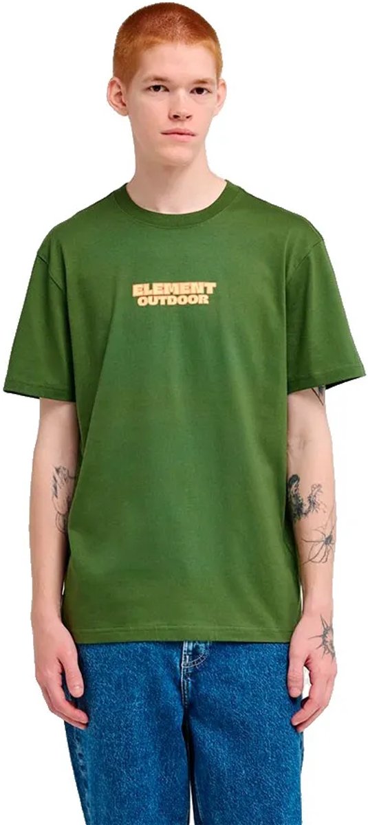 Element To The Top T-shirt Met Korte Mouwen M Man Groen