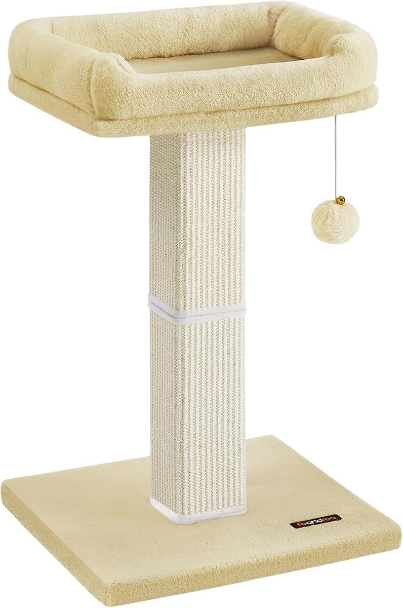 Kattenboom – Met pluchen platform – 40×30 cm – Grijs