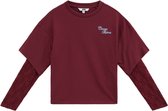 WE Fashion Meisjes T-shirt met kanten mouwen