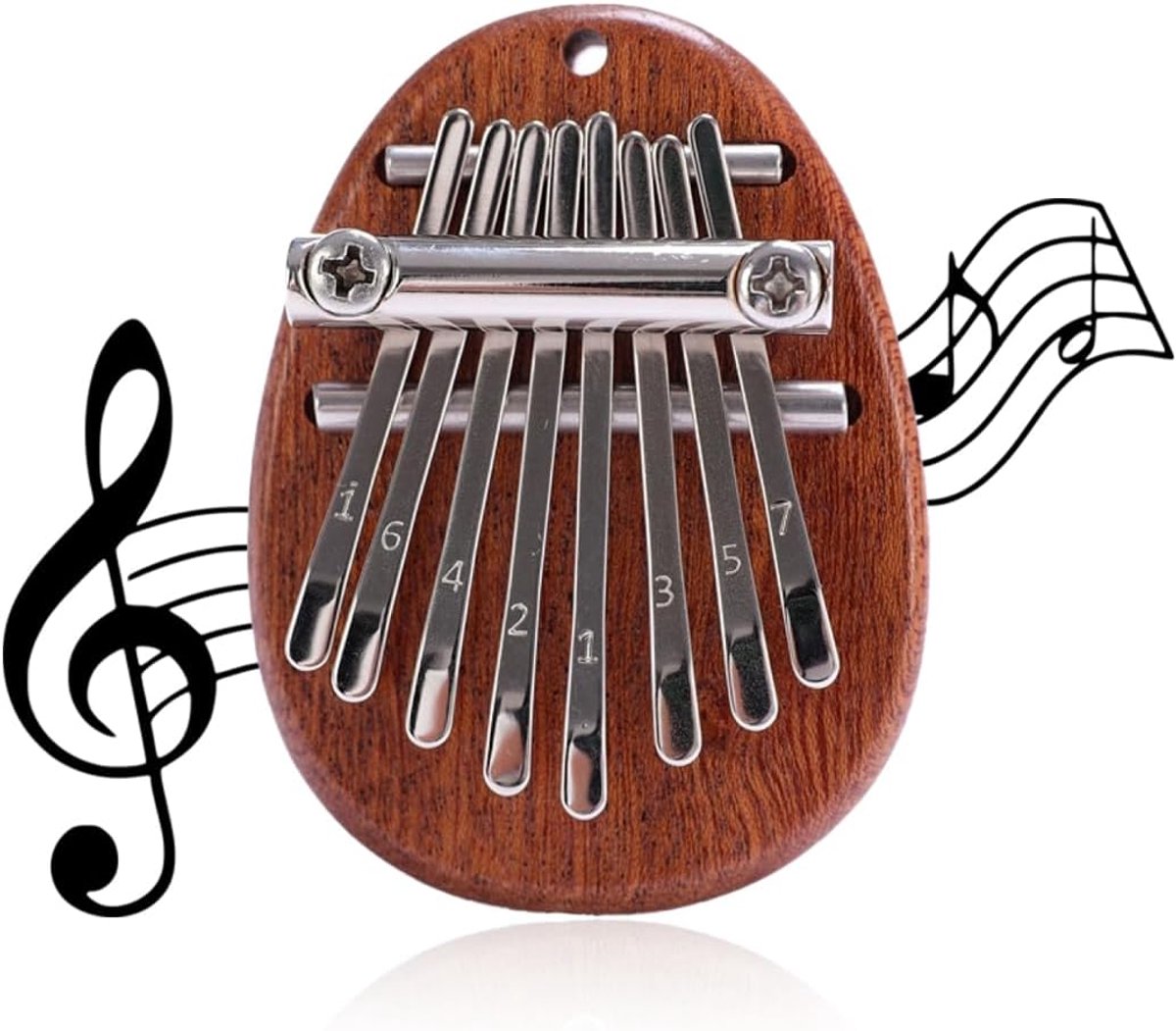 1 stuk Mini Kalimba 8 sleutels Marimba muziekinstrument met partitie duim piano Kalimba voor kinderen beginners beste cadeau