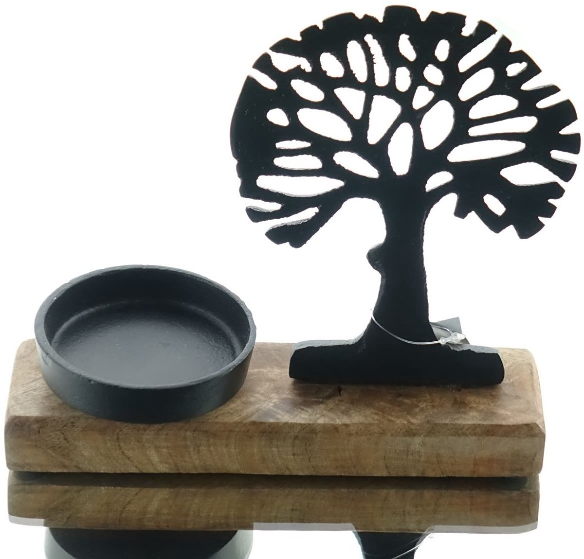 Riffelmacher & Weinberger boom met theelichthouder natuur zwart 18 cm