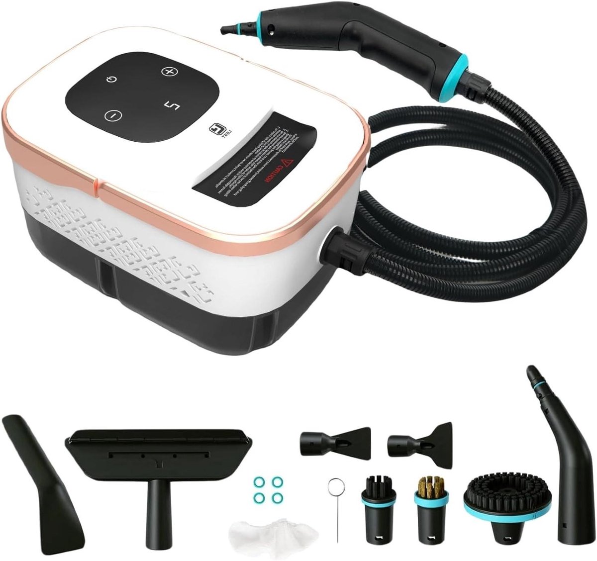 Handheld Stoomreiniger - Stoomreiniger Thuis - Dieptereiniging Huis - 1500W Kracht - 1250 ml Tank - Witgoud