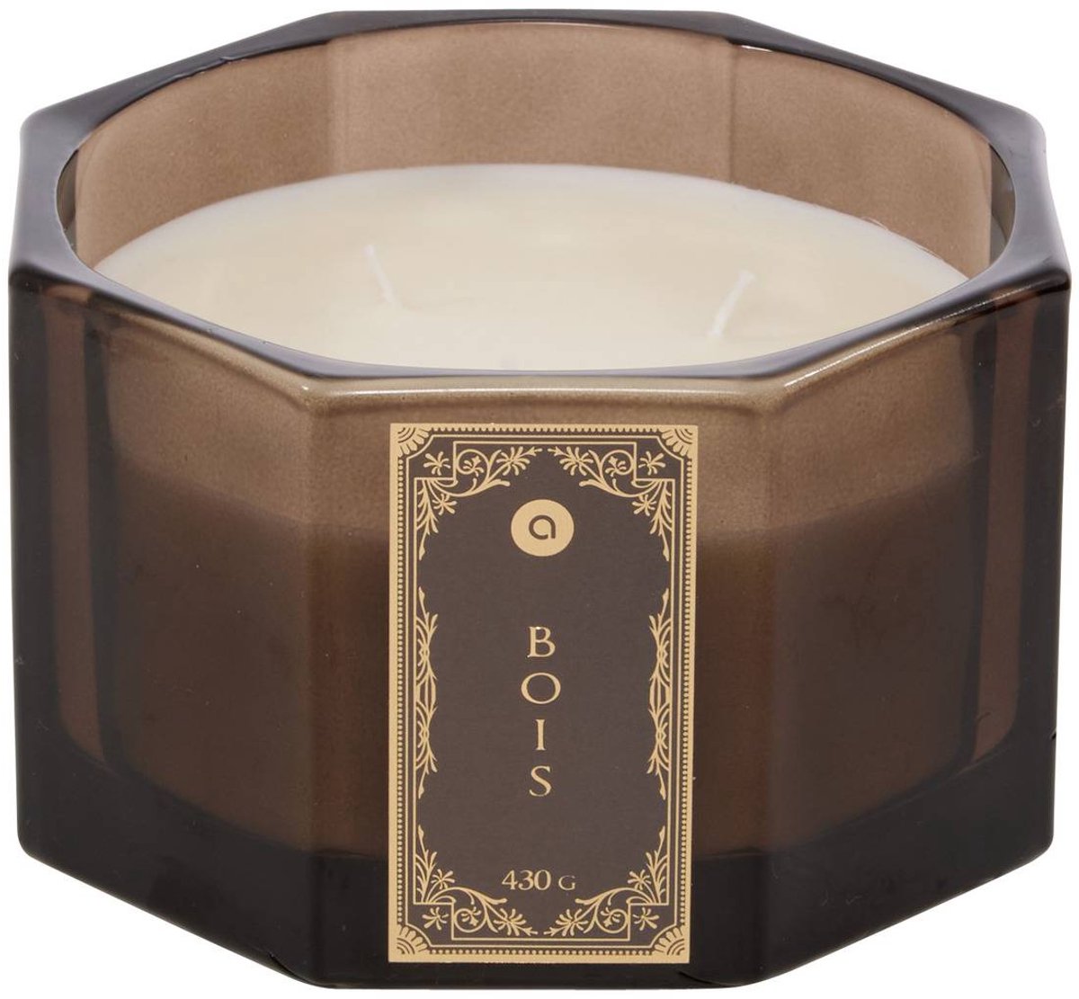 Bougie parfumée Lucien hexagonale 430g bois