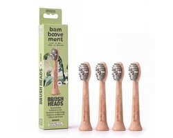 Philips Sonicare Bamboovement Bamboe Opzetborstels Geschikt voor Philips Sonicare® | 4 Stuks | 88% Minder Plastic - Plantaardig & FSC-Bamboe
