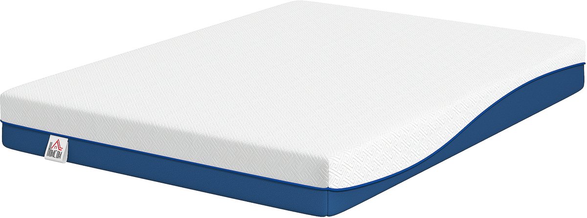Matras 140x190 - traagschuim met groene thee -Afneembare tijk wasbaars - 20 cm Hoog - Premium Tijk - Gemiddeld hardheid