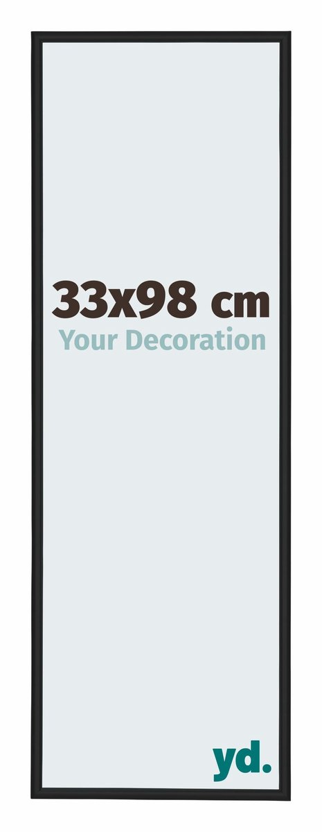 yd. Your Decoration - Fotolijst 33x98 cm - Aluminium - Zwart Hoogglans - Miami