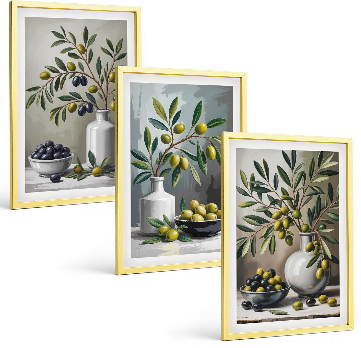 Coloray 3-Delige Schilderij Set - Uitzichten Vanuit De Ruimte: Astronauten In De Sterren - 40 x 40 cm En 40 x 60 cm - Wanddecoratie - Muurdecoratie - Moderne Interieurdecoratie