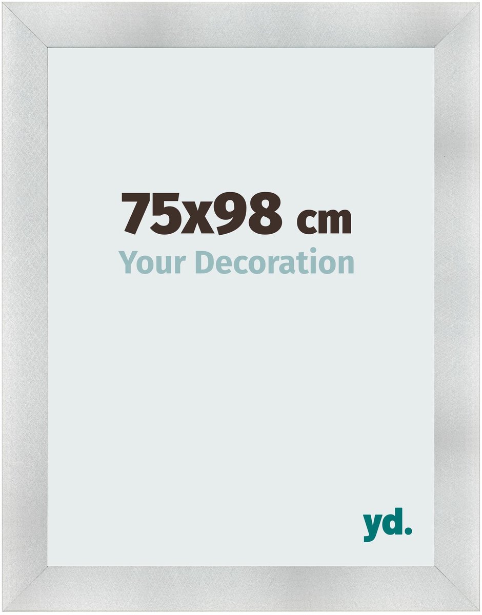 yd. Your Decoration - Fotolijst 75x98 cm - MDF - Aluminium Geborsteld - Pisa