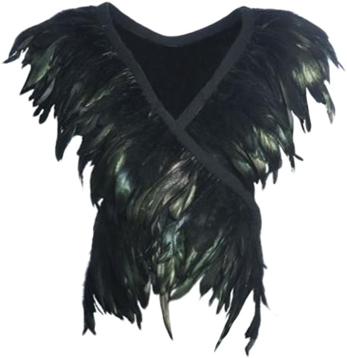 Natuurlijke Dons Body Harness Vest voor Vrouwen - Perfect voor Halloween Feest, Kostuum en Onderkleding