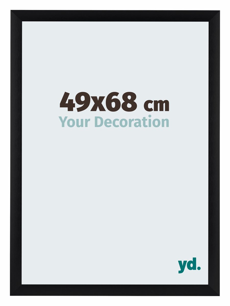 yd. Your Decoration - Fotolijst 49x68 cm - Aluminium - Zwart Geborsteld - Tucson