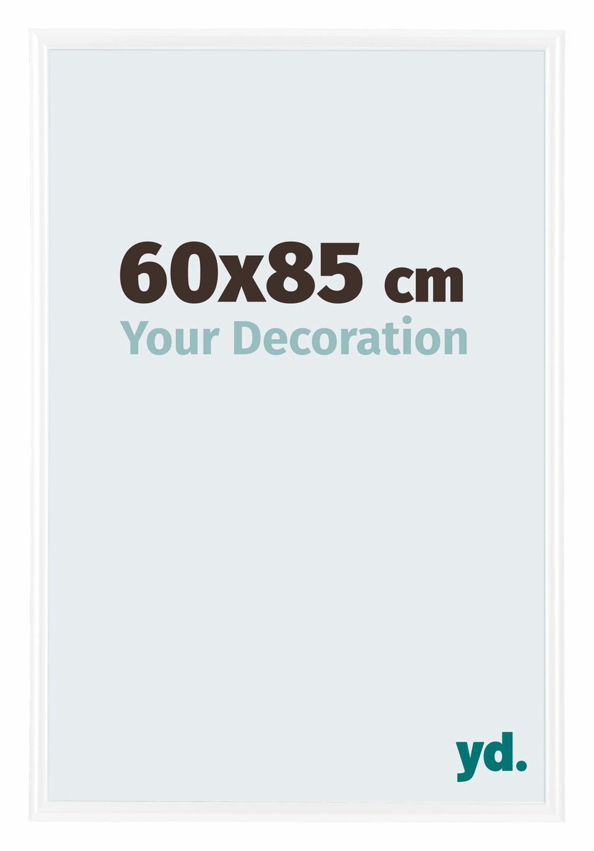 yd. Your Decoration - Fotolijst 60x85 cm - Kunststof - Wit Hoogglans - Bordeaux