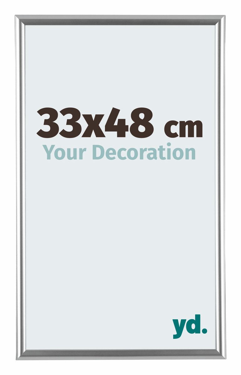 yd. Your Decoration - Fotolijst 33x48 cm - Kunststof - Zilver - Bordeaux