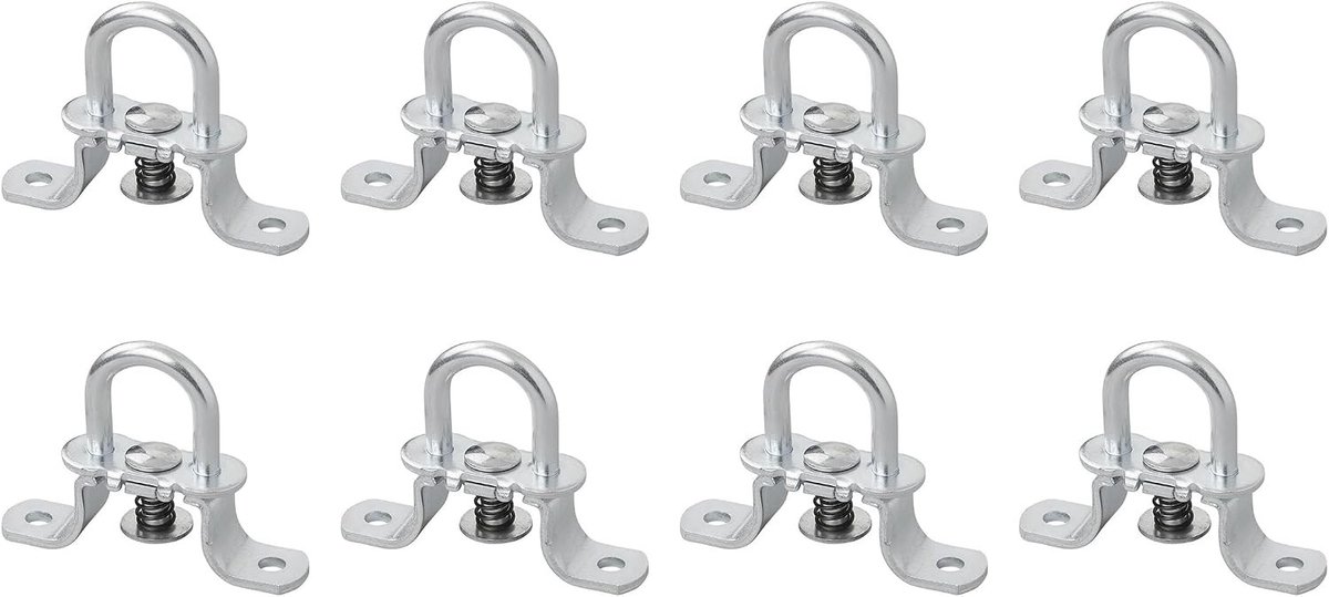 Planenogen Rond met Veer - Zilver - 27 mm - Verzinkt Staal - Voor Aanhangers en Bevestigingen