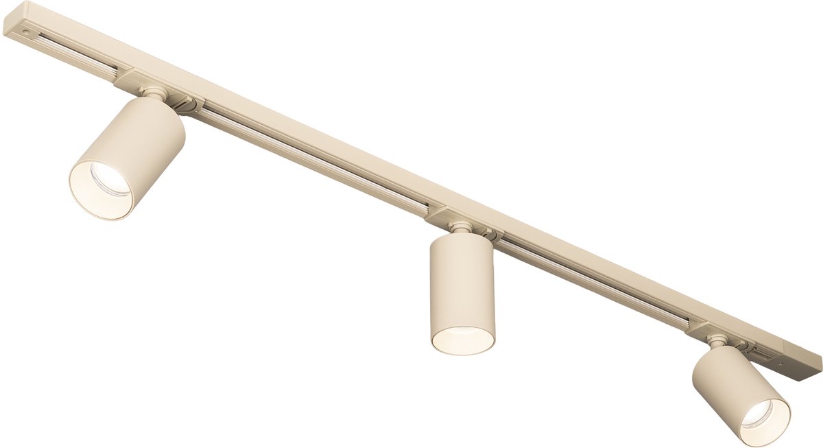 Lumidora Railspot 75828 - AREZZA - 3 Lichts - GU10 - Beige - Zand - Metaal