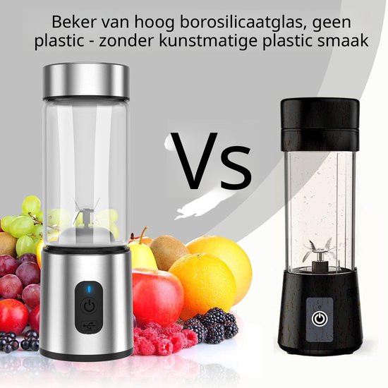 Warmara Blender Glas - Glazen Blender - Blenderkan - Zilver - 20cm x 7cm x 7cm van Warmara — afbeelding 3