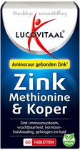 Lucovitaal Zinkmethionine & Koper 60 tabletten
