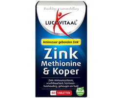 Lucovitaal Lucovitaal Zinkmethionine & Koper 60 tabletten - 60 stuks