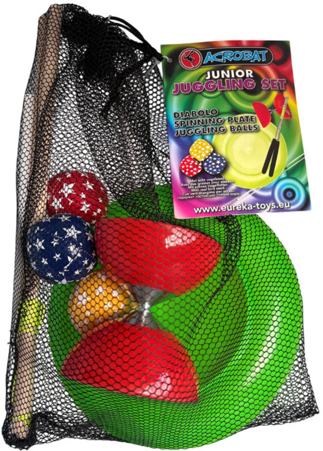 Acrobat Jongleerset Junior 3-delig - Diabolo, Jongleerbord, Jongleerballen — cadeau in Spellen & Speelgoed - foto 6