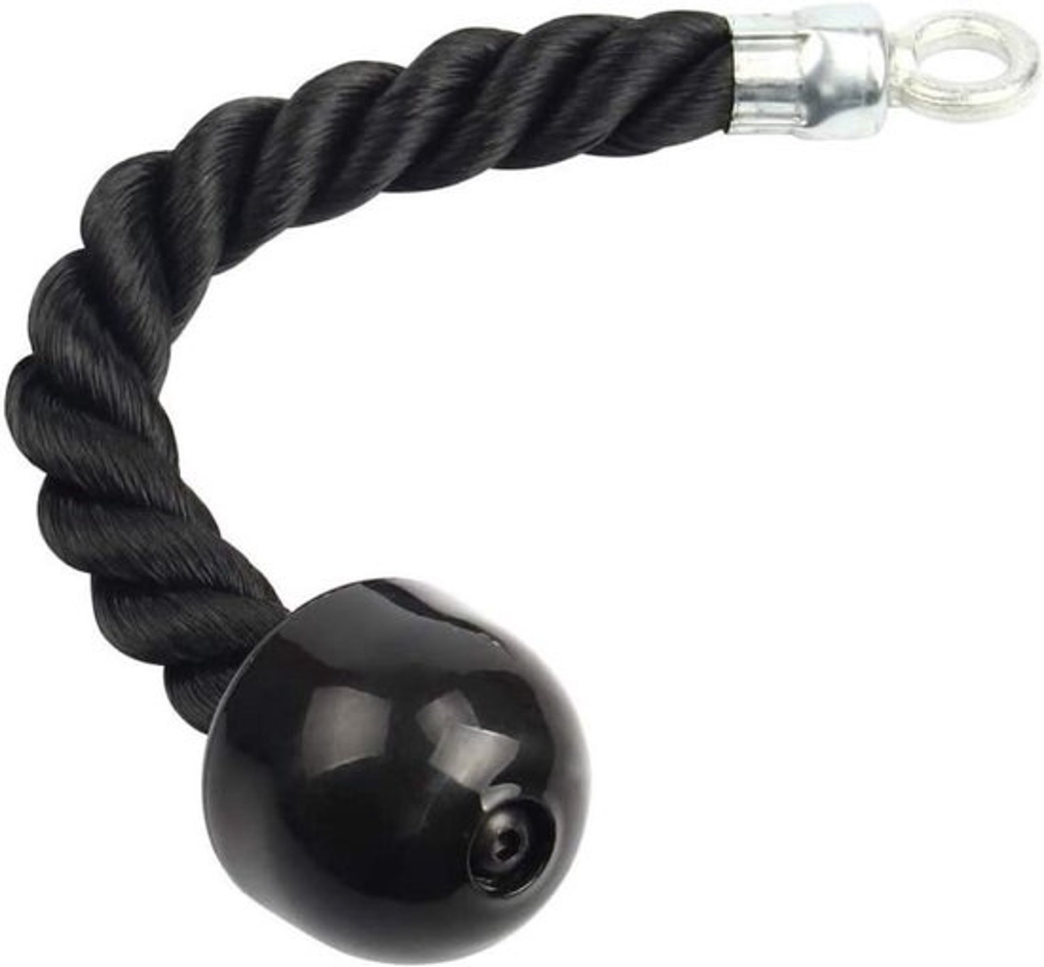 Tricepstouw - Trainingstouw - Fitness - Spieropbouwtraining - Versterkte rubberen grip - 27 inch - Zwart