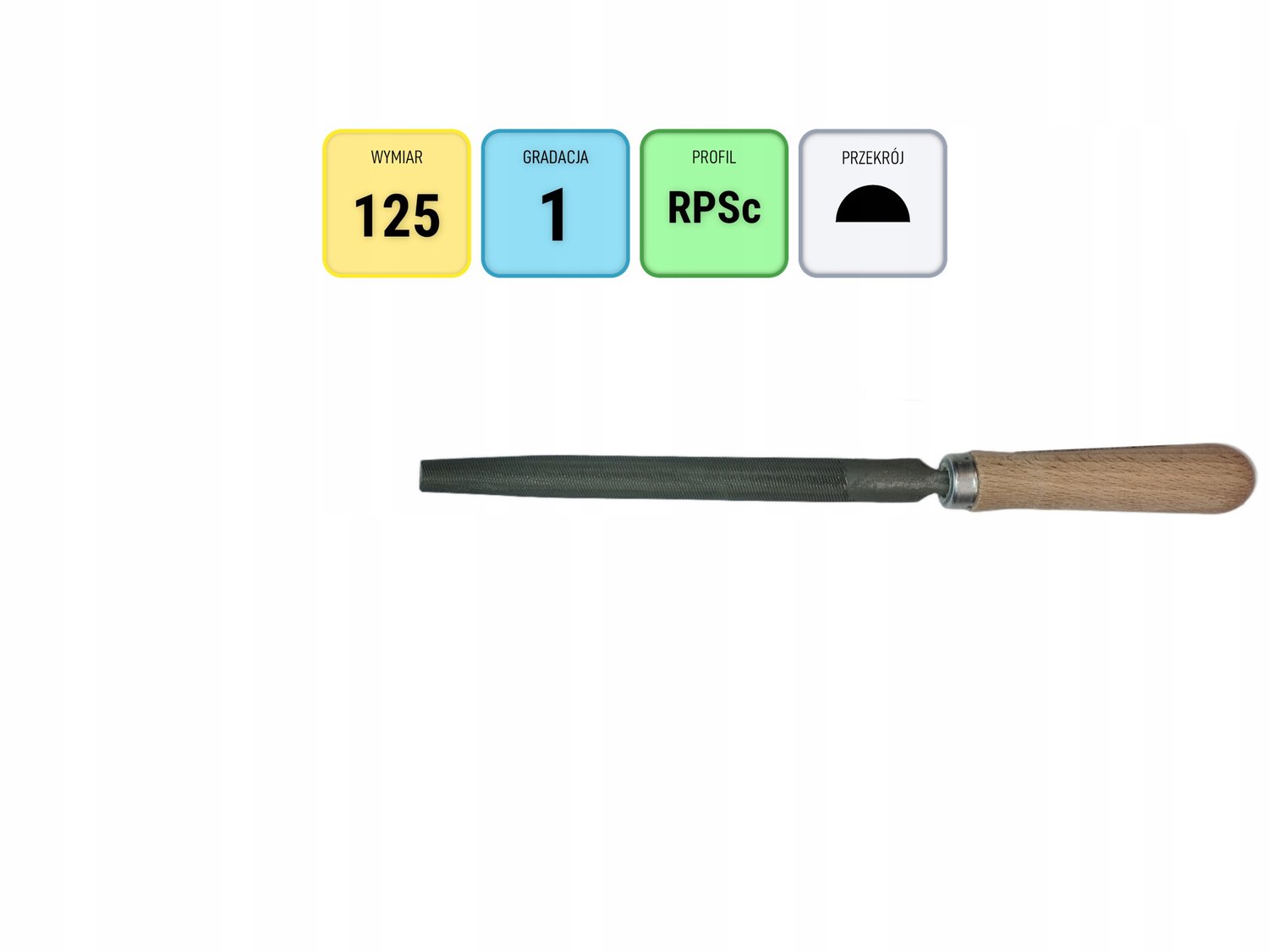 Befana Half Ronde Vijl 125mm - Precisie Metaalbewerking