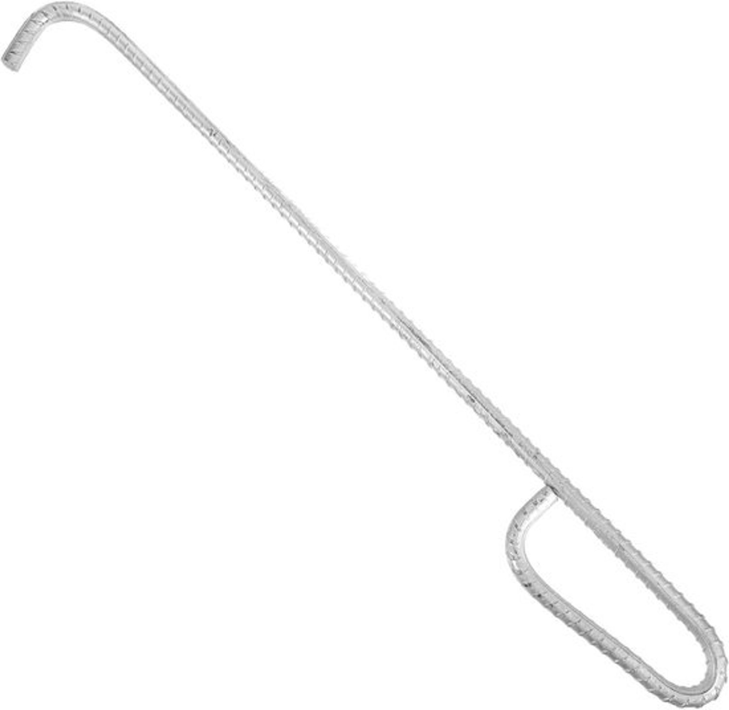Roldeurhaak - Mangathaak - Voor het openen van putdeksels - T-handgreep - 42,5 x 4,5 cm - Zilver