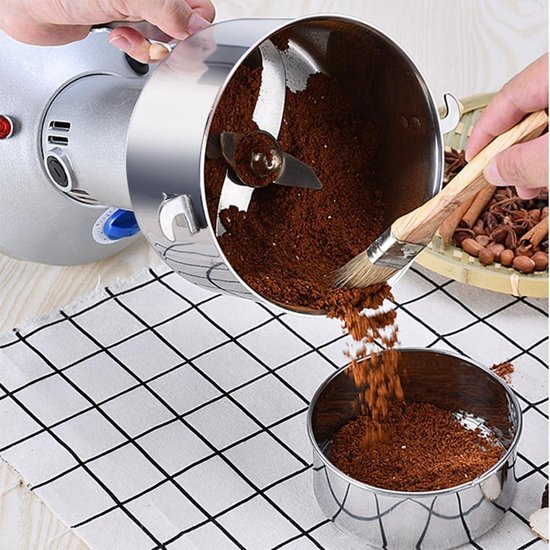 Krachtige elektrische graanmaler voor snel malen van kruiden, noten, koffie en granen, 150 g, 550 W, 27.000 RPM, multifunctionele poederfrees — afbeelding 2