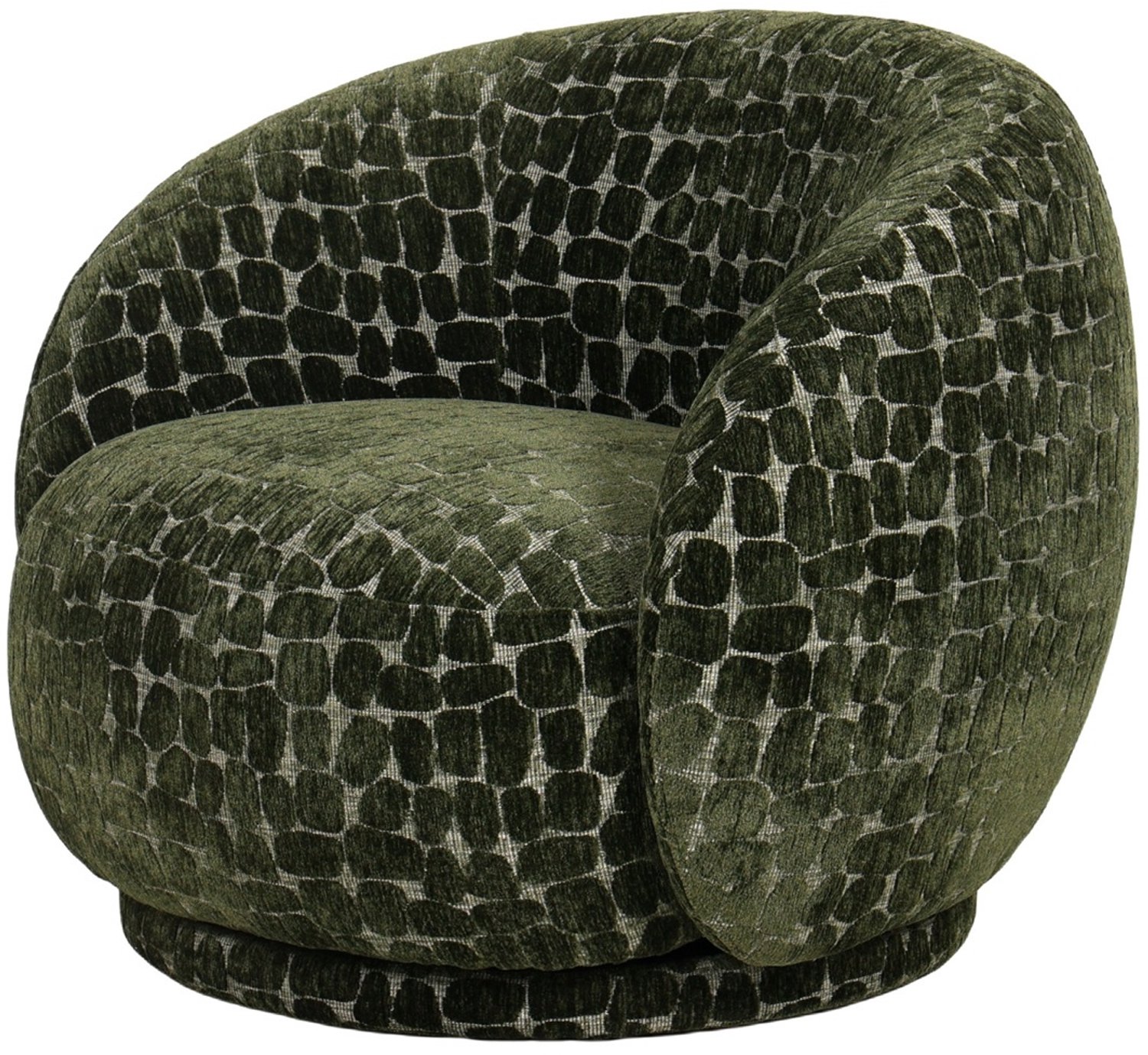Damn Fashion Draaifauteuil Celeste in stof Pebble groen