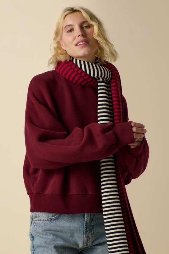 Donkerrode Oversized Sweater