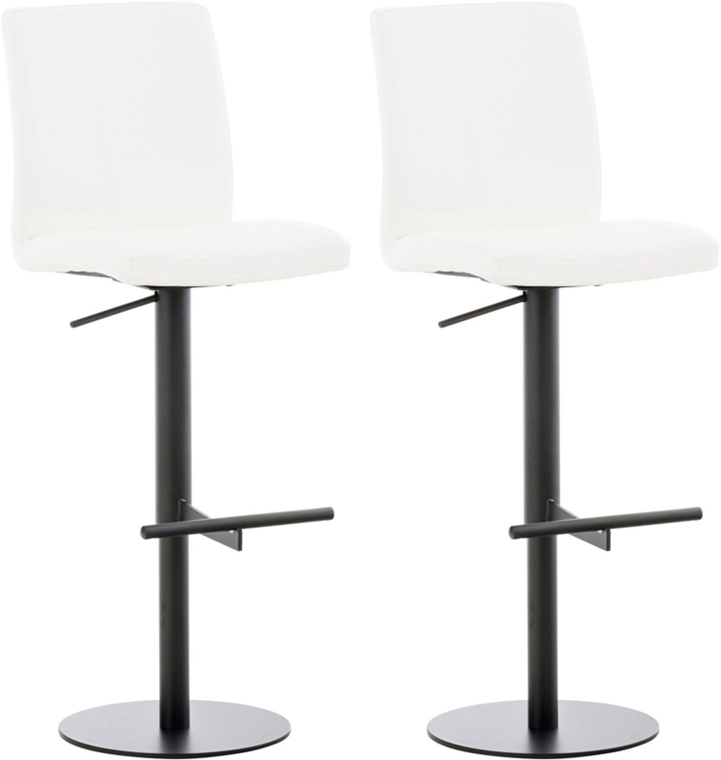 Luxe Comfort Torino 0284 barkrukken (set van 2) - kunstleer - wit wit zwart