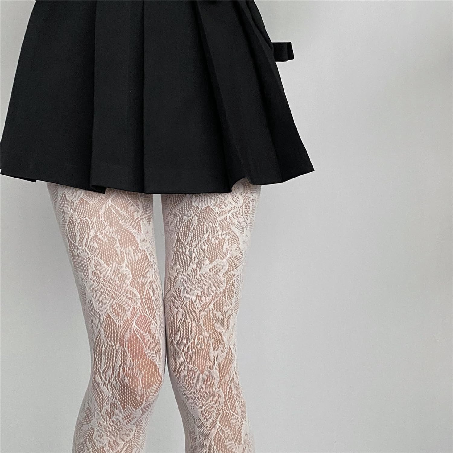 Sexy Visnet Panty met Rips en Kanten, Hoge Taille, Elastische Leggings en Mode Mesh Kousen voor Dames