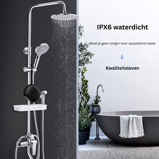 DailySupplies® Douche Speaker - Draagbare Radio - Bluetooth - Waterdicht - Zwart — afbeelding 3