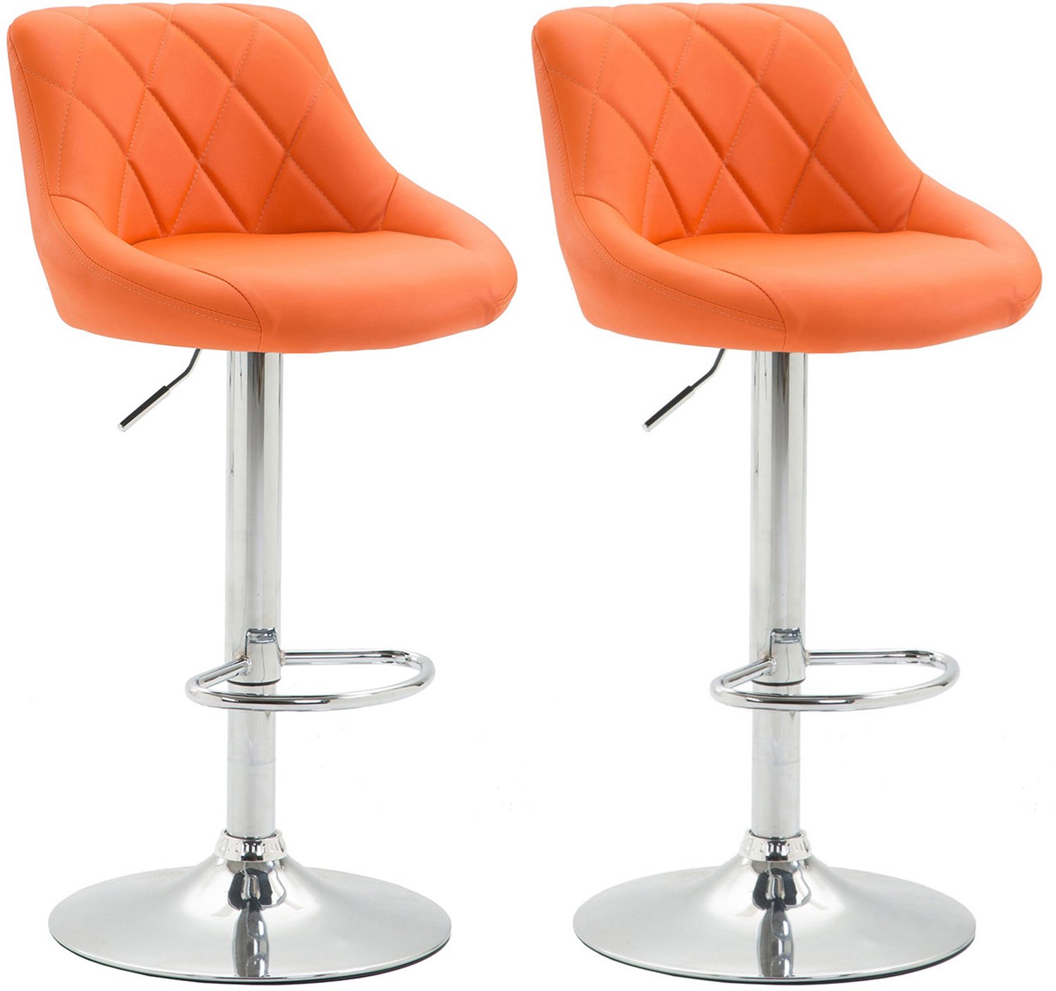 Barkruk - Set van 2 - Kunstleer - Oranje