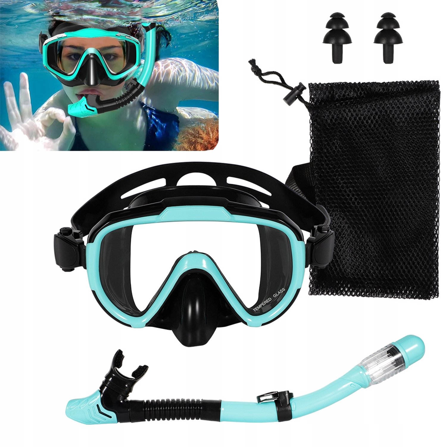 Duikset Masker en Snorkel - Helder Zicht en Comfort