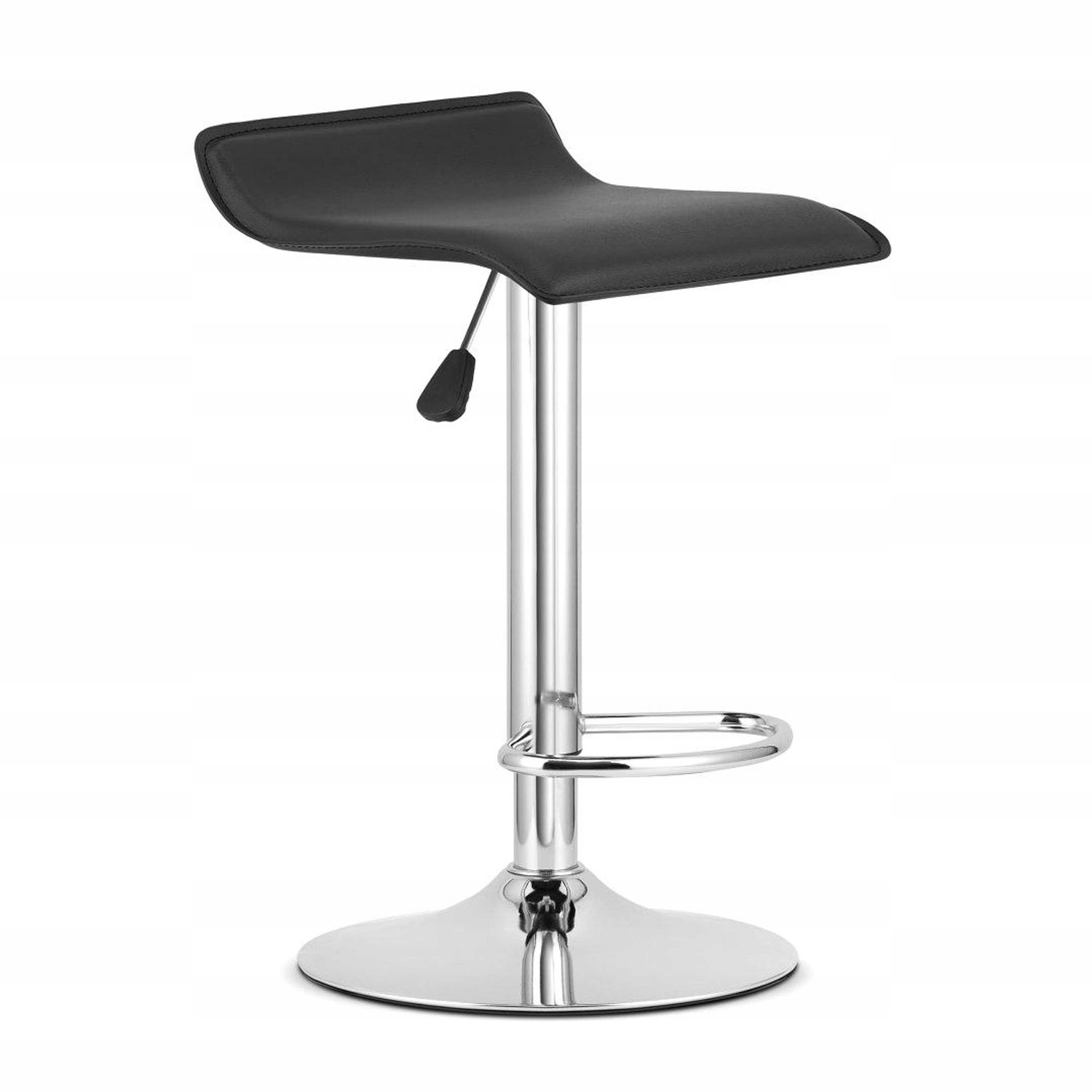 Hoker Voltino Zwart Eco-leer, Draaibaar, Verstelbaar, Chroom
