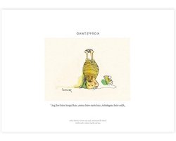 Wondrak-poster - Cartoonprint - Woonkamerdecoratie - Landschaporiëntatie - 29.7 x 21 cm - Wit