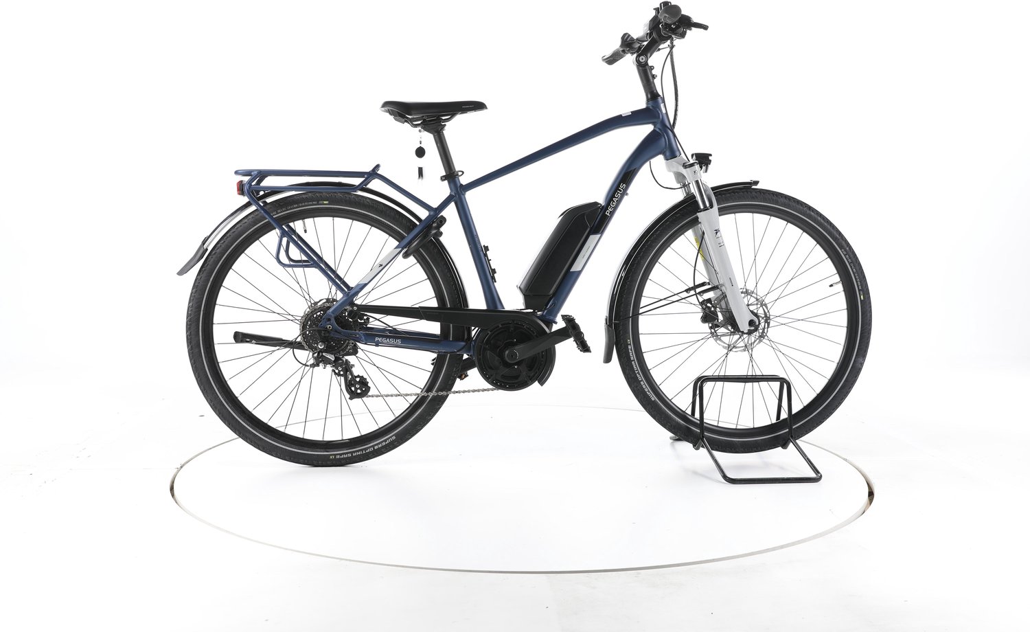 Pegasus Solero E8 Plus Elektrische trekkingfiets Bosch Accu 500Wh 28" blauw Pro