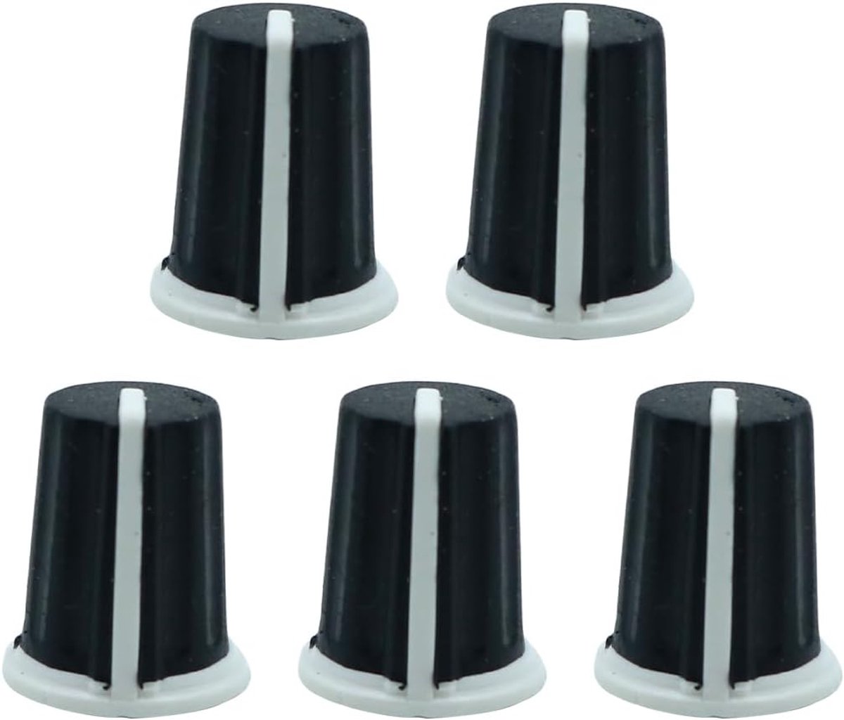 16 x 19 mm rubberen knoppen 5 stuks EQ potentiometer knop vervanging zwart wit mix voor DJ Mixer DJ Equipment Control vervanging