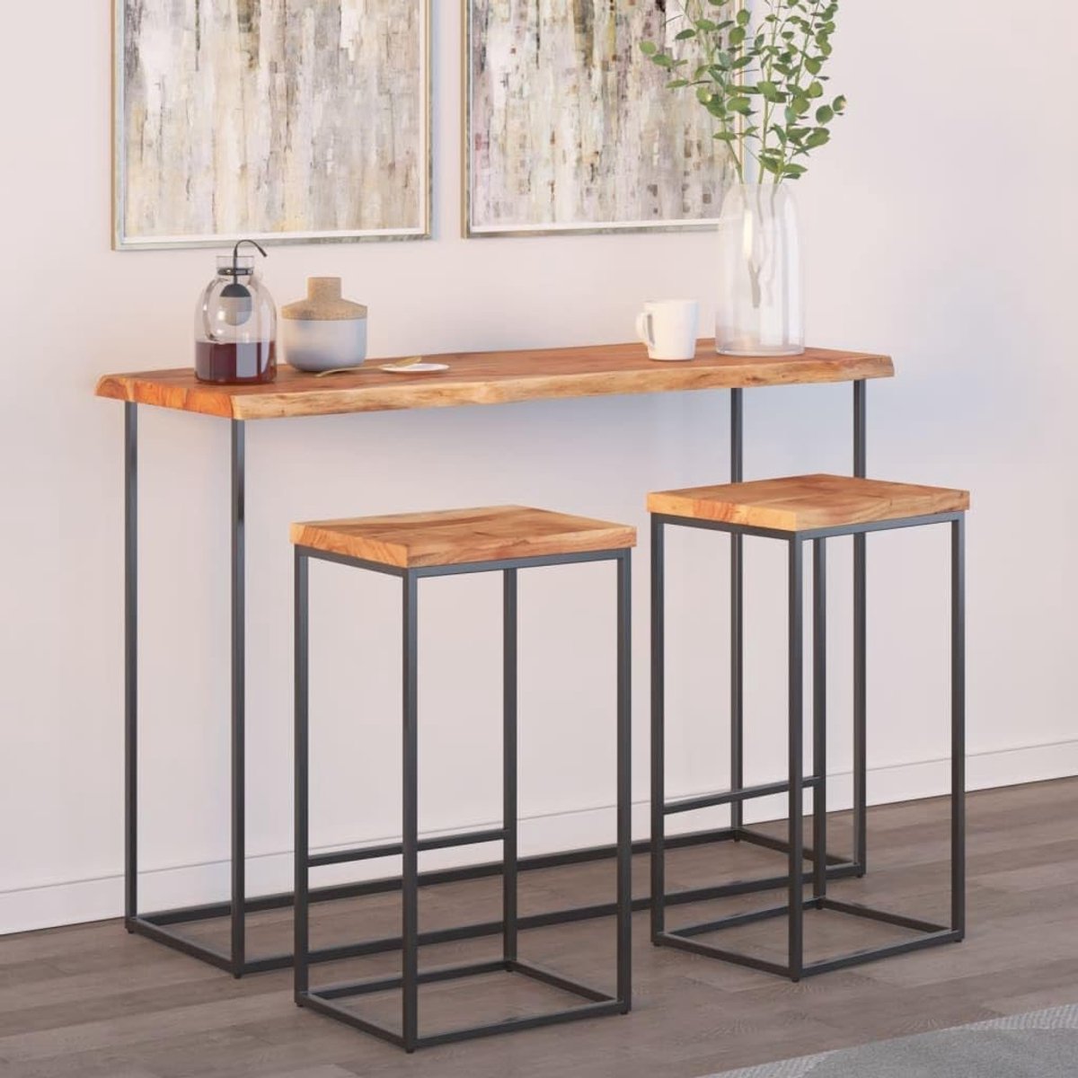 Eettafelblad, vervangend tafelblad, houten tafelblad, vervangingsplaat voor tafel, geschikt voor café, eetkamer, hotel, restaurant, 120 x 40 x 2,5 cm, rechthoekig, massief hout