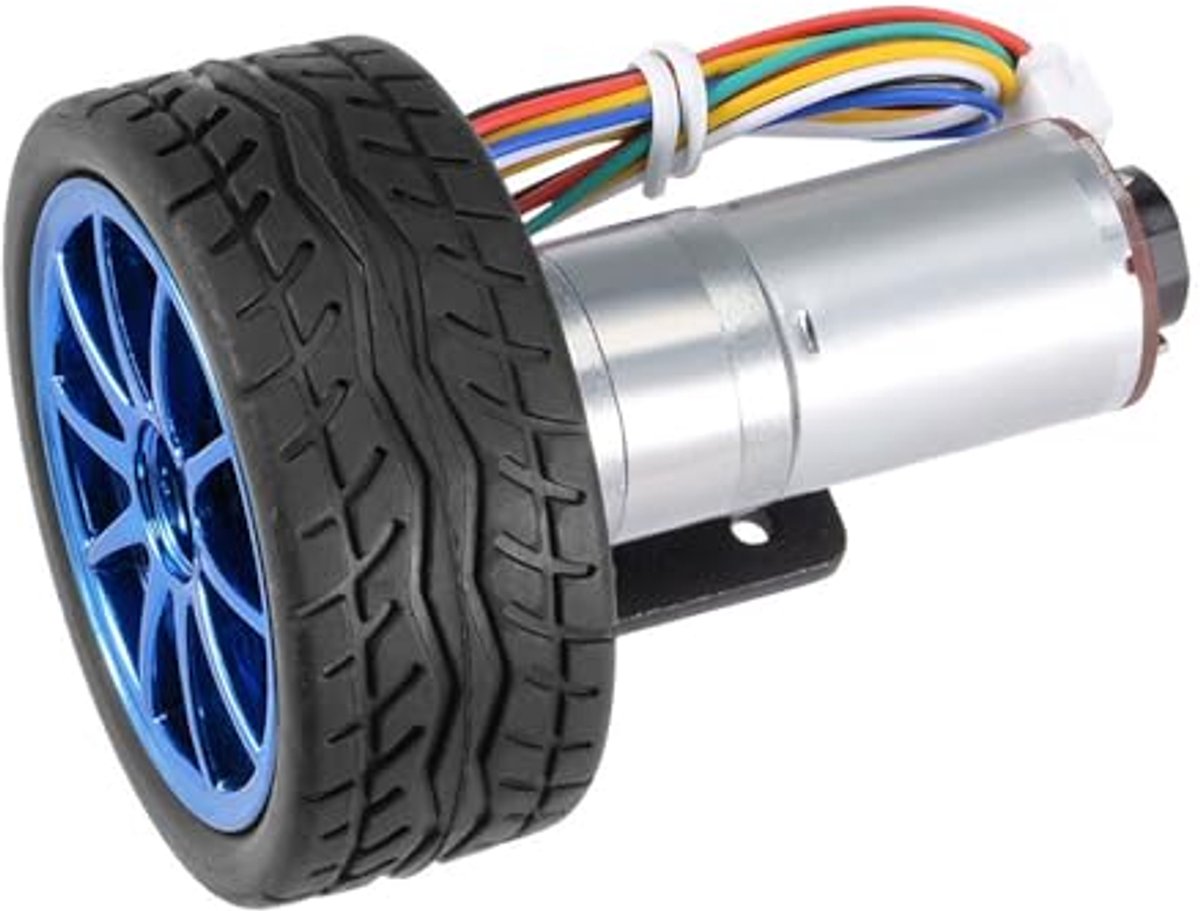 12V Encoder Transmissiemotor 1000RPM met Houder 65mm Wiel, Smart Car Robot DIY Model