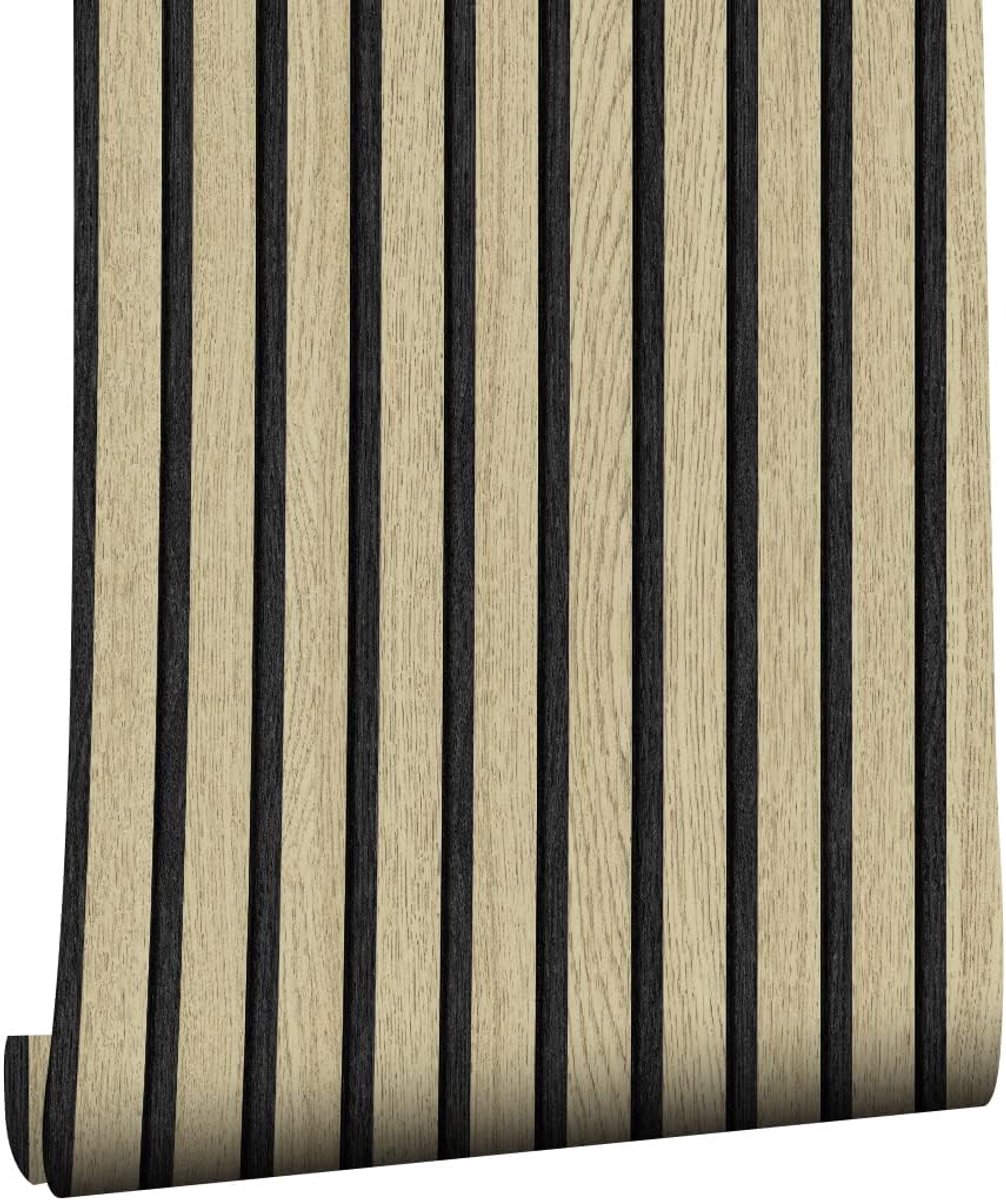 And Stick Behang, 44,5 x 700 cm Houtnerf Streep Contact Behang 3D Realistisch Hout Zelfklevend Behang Verwijderbare Vinyl Film Kamer Muur Meubelbekleding