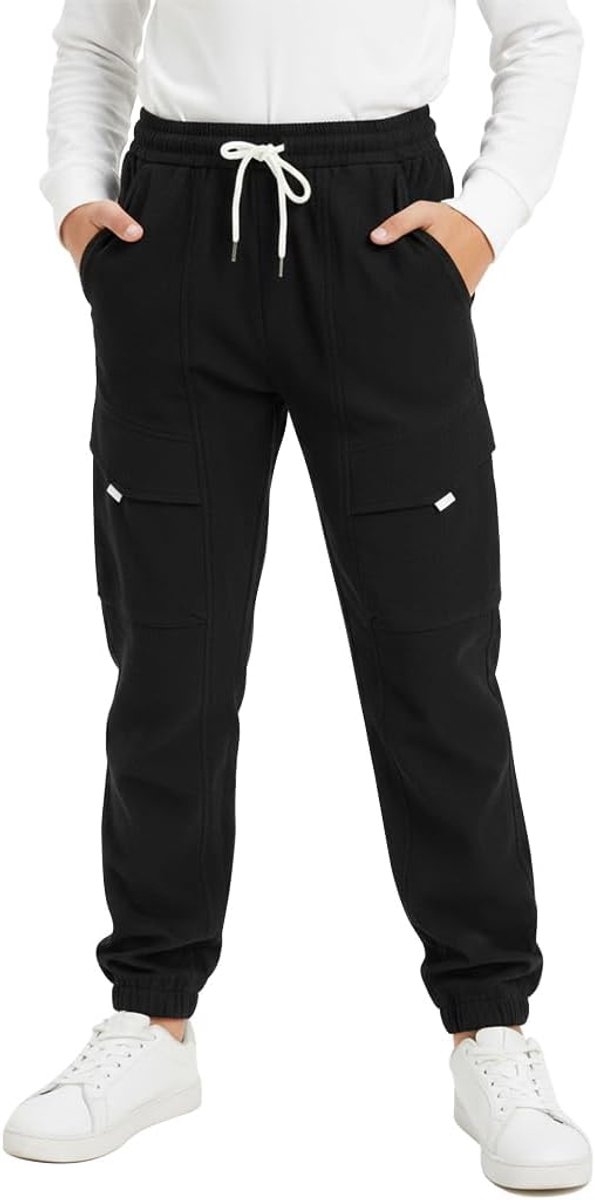 Softshellbroek voor kinderen, gevoerd, thermische broek, waterdichte wandelbroek, winterbroek, outdoorbroek