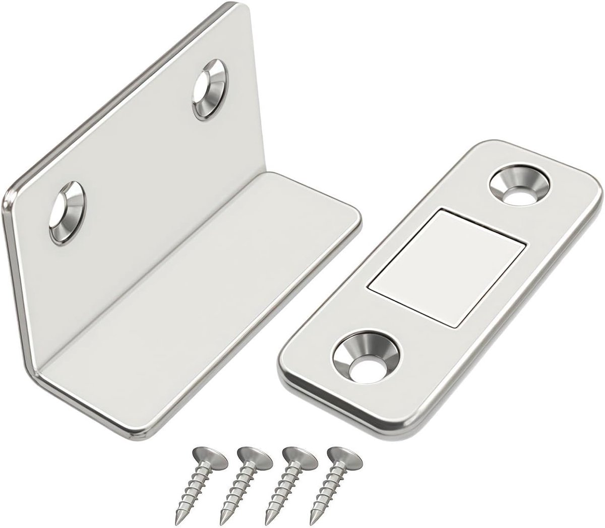 magnetische deursluiting, met neodymiumkern, 4,1 x 2,5 x 1,6 cm, ultradunne onzichtbare magnetische kastsluiter, roestvrije nikkelcoating, voor lade, kledingkast