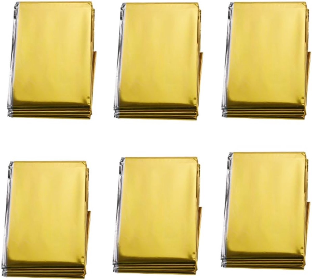 6 stuks, voor buiten, nooddeken, nooddeken, bergen, wandelen, thermische deken, voor wandelen, kamperen, 210 x 160 cm