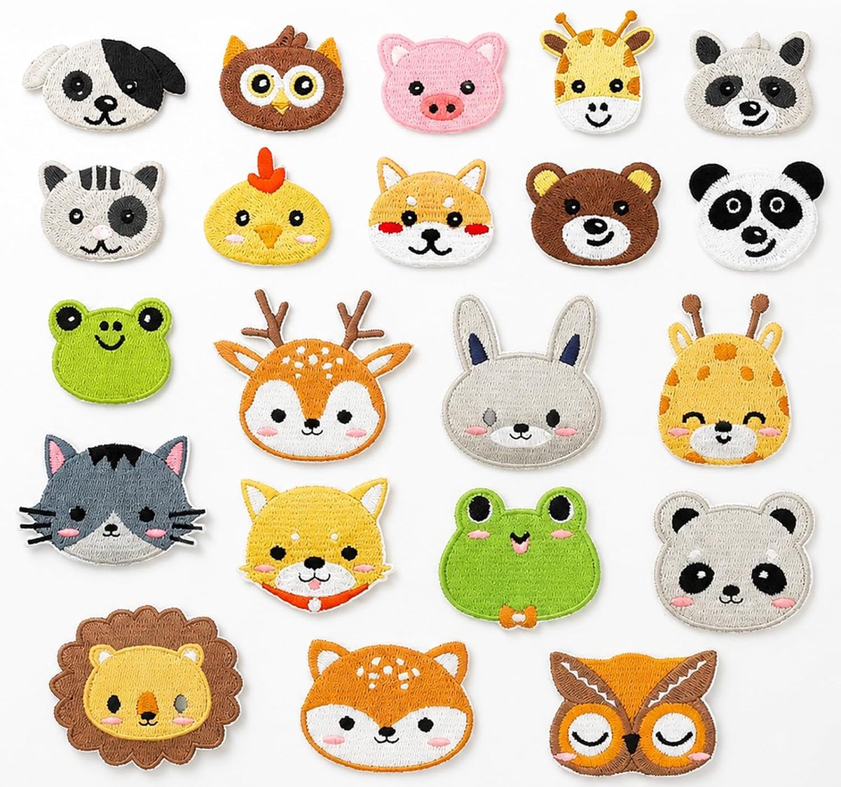 21 stuks dieren strijkpatches, strijkpleisters om op te strijken, strijkpleisters kinderen voor kinderkleding, volwassenenmode en creatieve DIY knutselprojecten