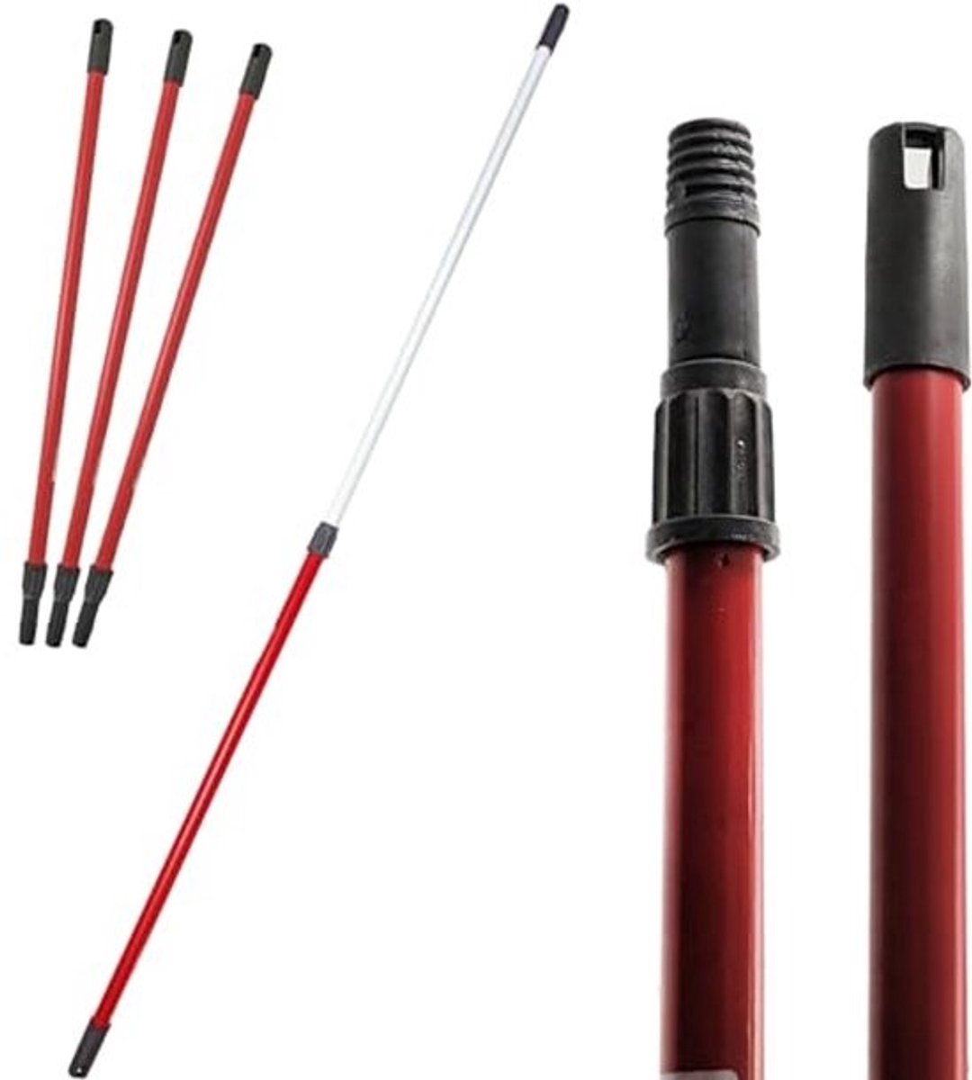 Telescoopsteel voor Universele Bezem - Uittrekbaar van 77 tot 150 cm - Ergonomisch en Slijtvast