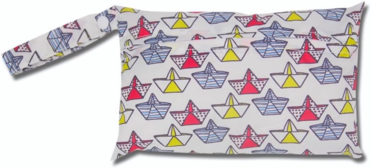 Mini-luiertas 22 x 15 cm - kleurrijk dierpatroon - waterdichte wet bag - ideaal voor reizen - ShopVlot