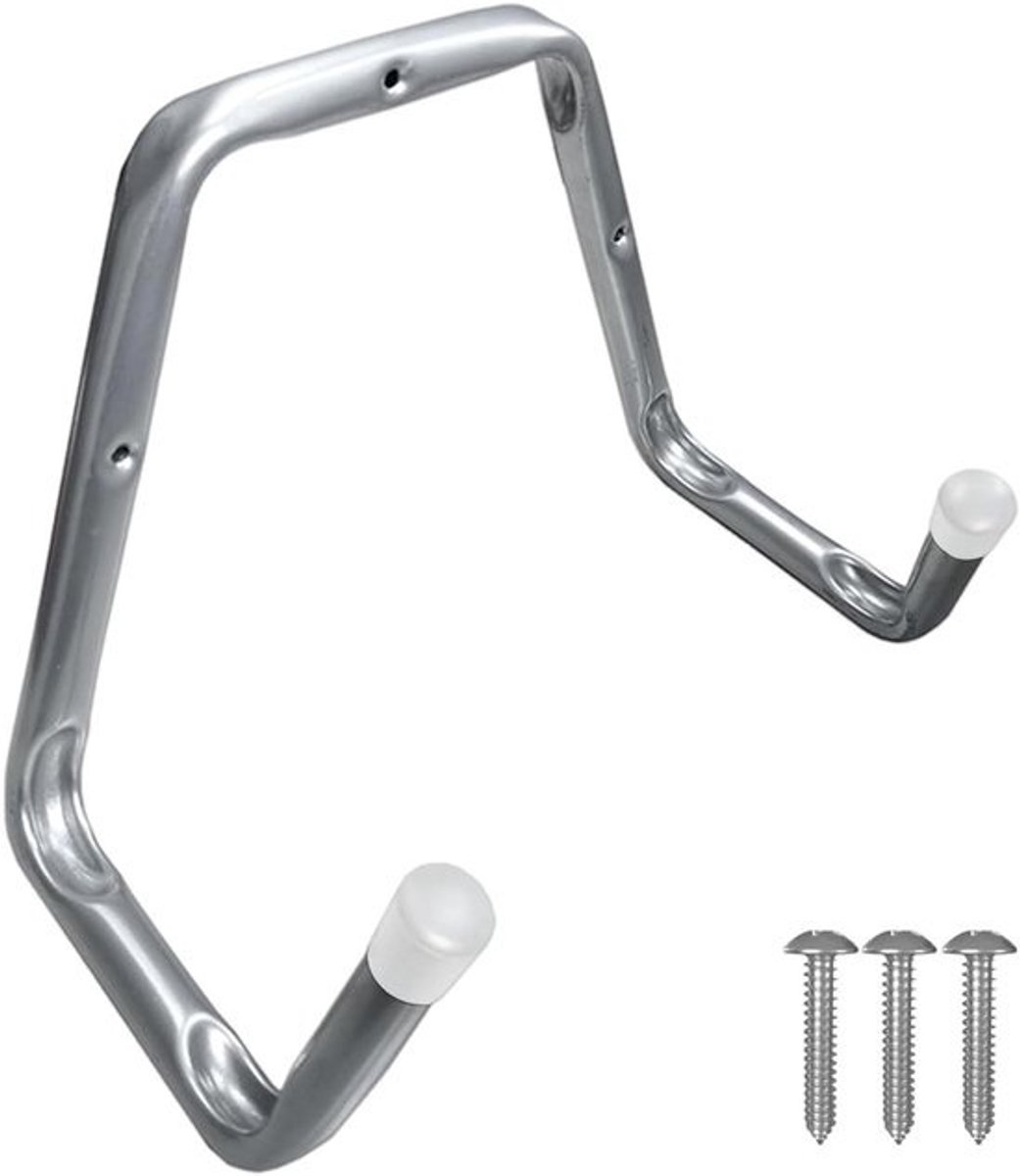 Ladder Wandhaken - Opbergrek Organizer - Gereedschap Ophangen - Stevige Stalen Constructie - 29 x 22 x 16 cm - Zwart